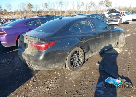 2018 Infiniti Q50 3.0T Luxe z USA, uszkodzony, nr VIN JN1EV7AR6JM430903